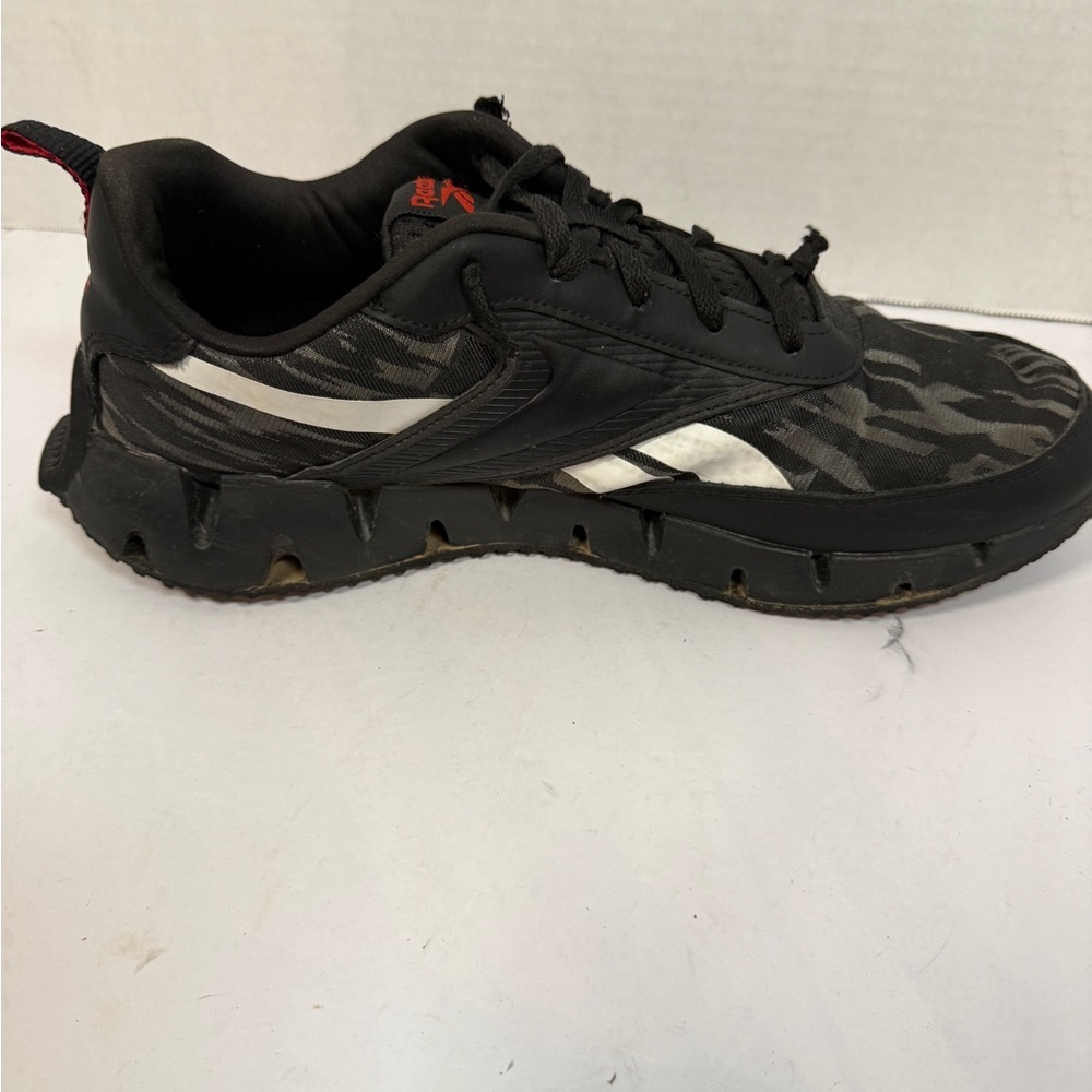 Reebok Men's Zig Dynamica Black/Red/White Camo, Running Shoes SIZE 12 - Picture 7 of 10